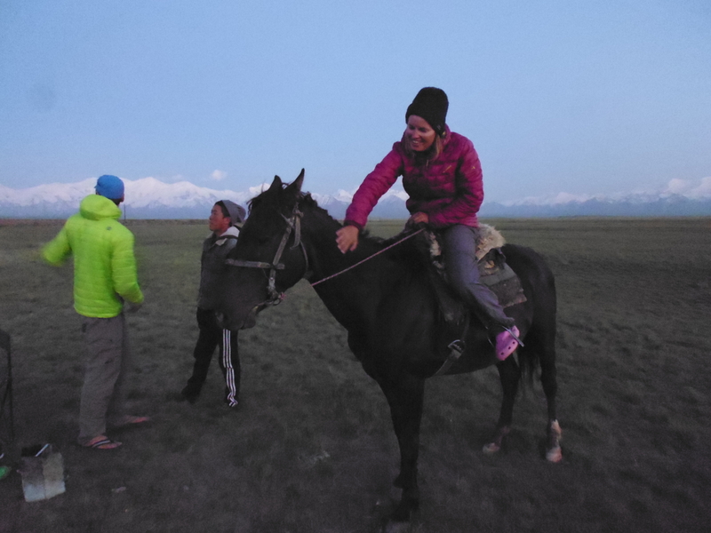 Hanne was a bit reluctant, but in the end she appreciated the horse ride